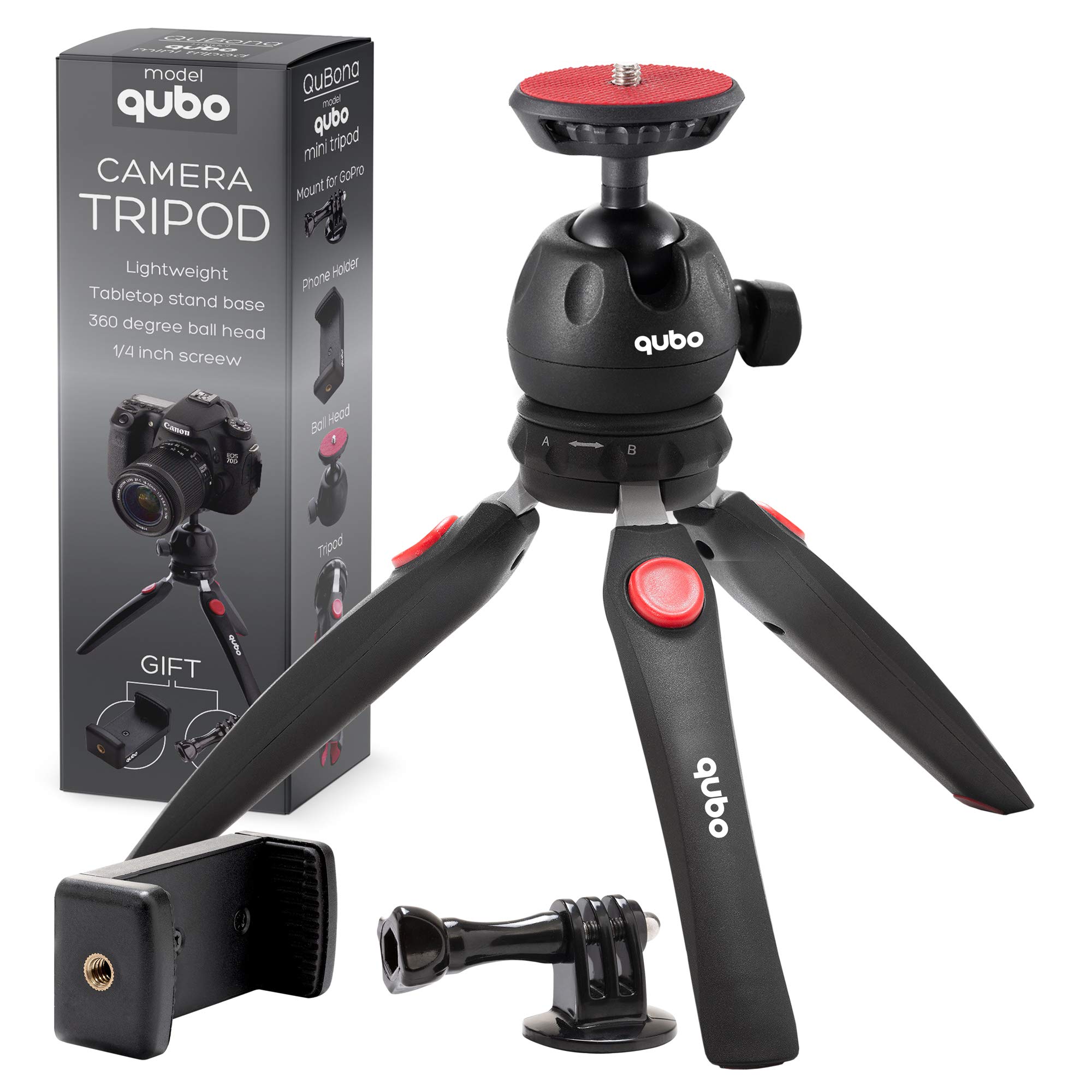 Mua Qubo ミニ三脚カメラホルダー プレミアム卓上小型電話三脚マウント Gopro Iphone 携帯電話 ウェブカメラ プロジェクター コンパクトデジタル一眼レフ用 ハンドデスクトップカメラ三脚スタンドテーブル Tren Amazon Nhật Chinh Hang 21 Fado