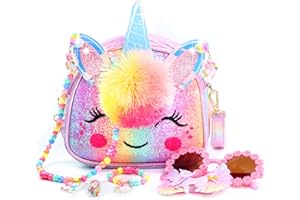 NLDOHUTO Christmas Gift for Girls,Toddler Purse for Girl, Girls Wallet with Pretend Play Toys, Princess Toys with Kids Dress Up Jewelry Set