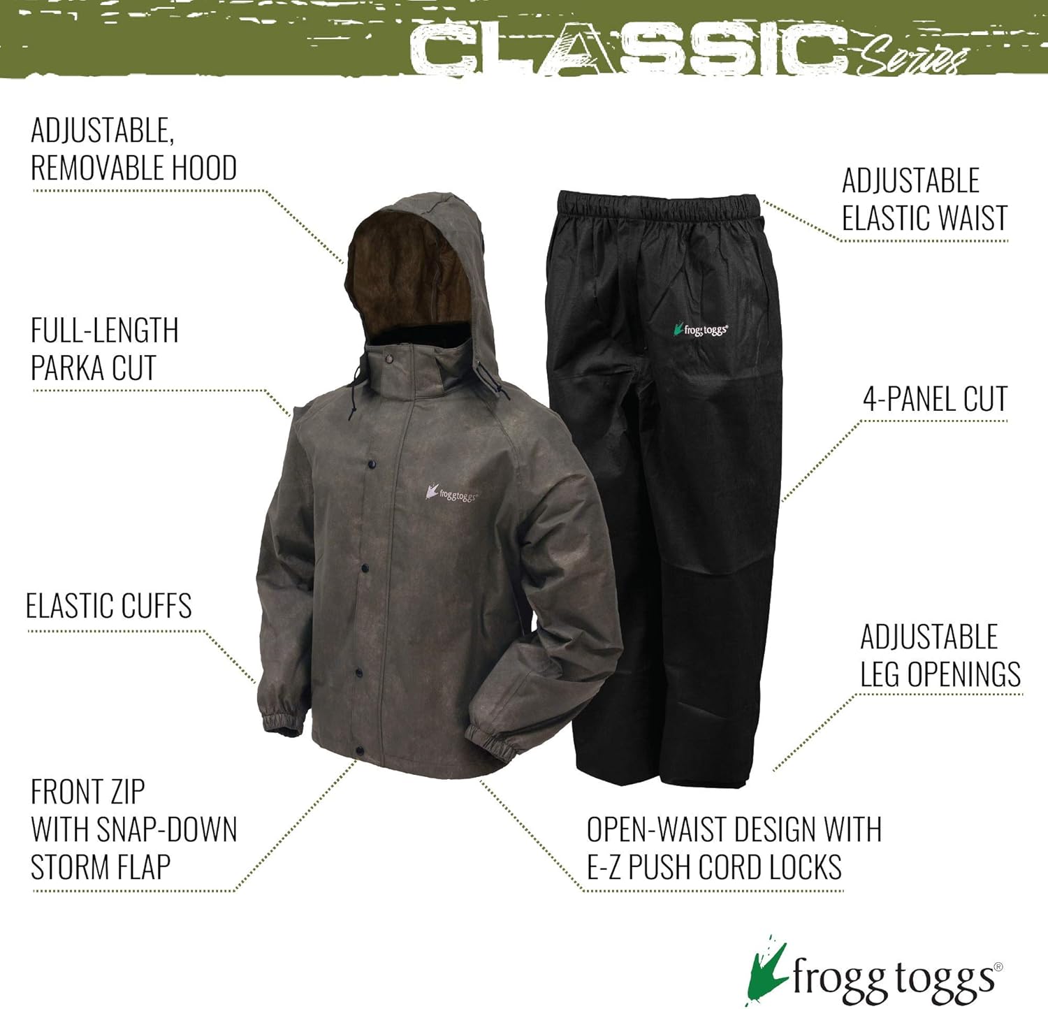 FROGG TOGGS mens Classic All-sport Waterproof Breathable Rain Suit : Clothing