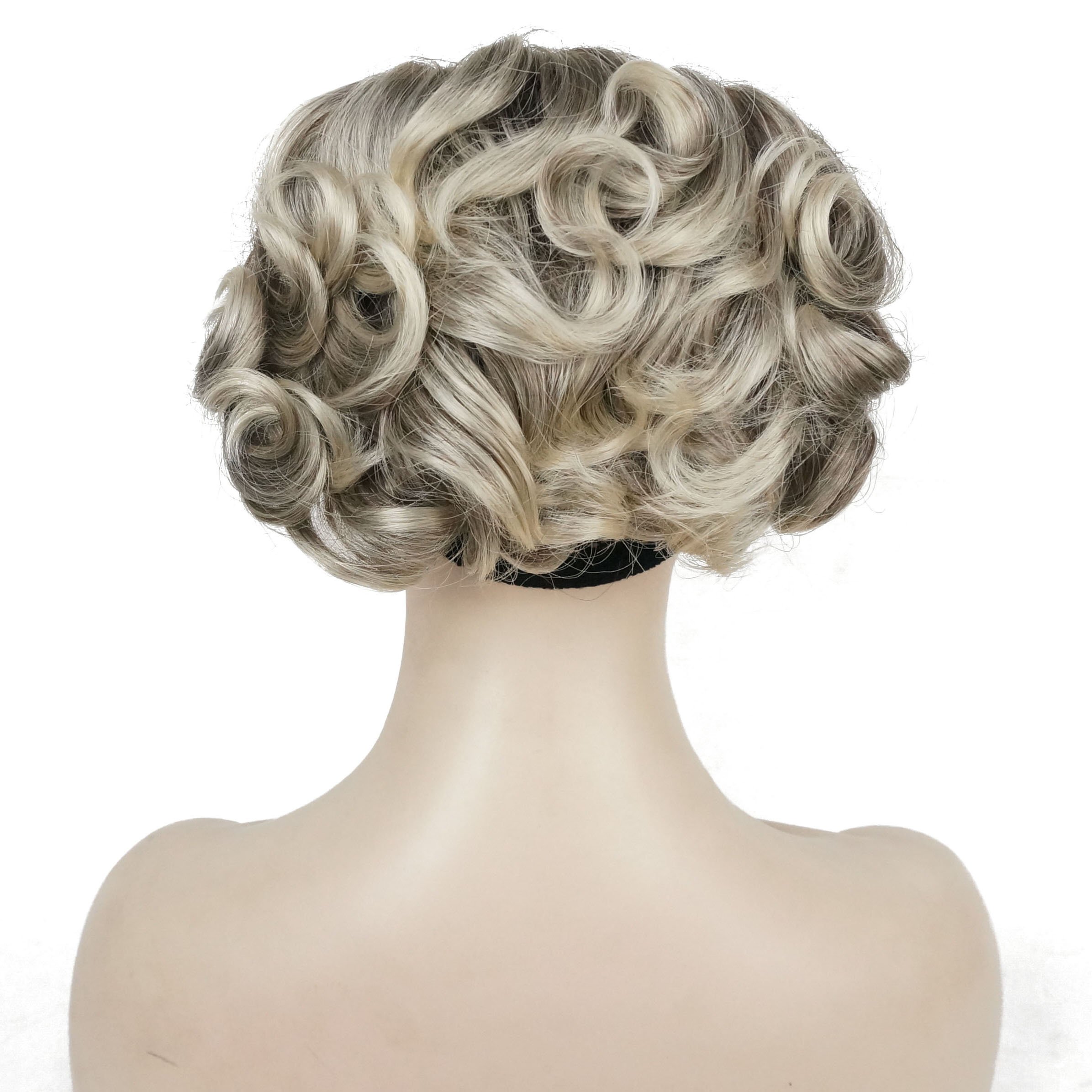 Lydell Short Messy Curly Dish Hair Bun Extension Stretch hair Combs Clip in Ponytail Extension (230T)