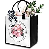 Dr.Baner Christian Tote Bag For Women, God Says You Are, Bible Verse Canvas Tote Bag, Floral Design, Medium Size, Water Resistant, Casual Stylish