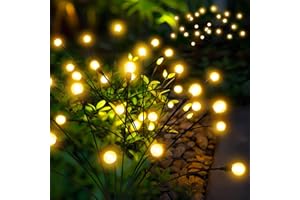 PATIOPIA Solar Garden Lights, 40 LED Firefly Garden Lights Solar Outdoor, Solar Lights for Outside Sway by Wind,Solar Lights Outdoor Waterproof for Christmas Yard Patio Pathway Decoration (4 Pack)