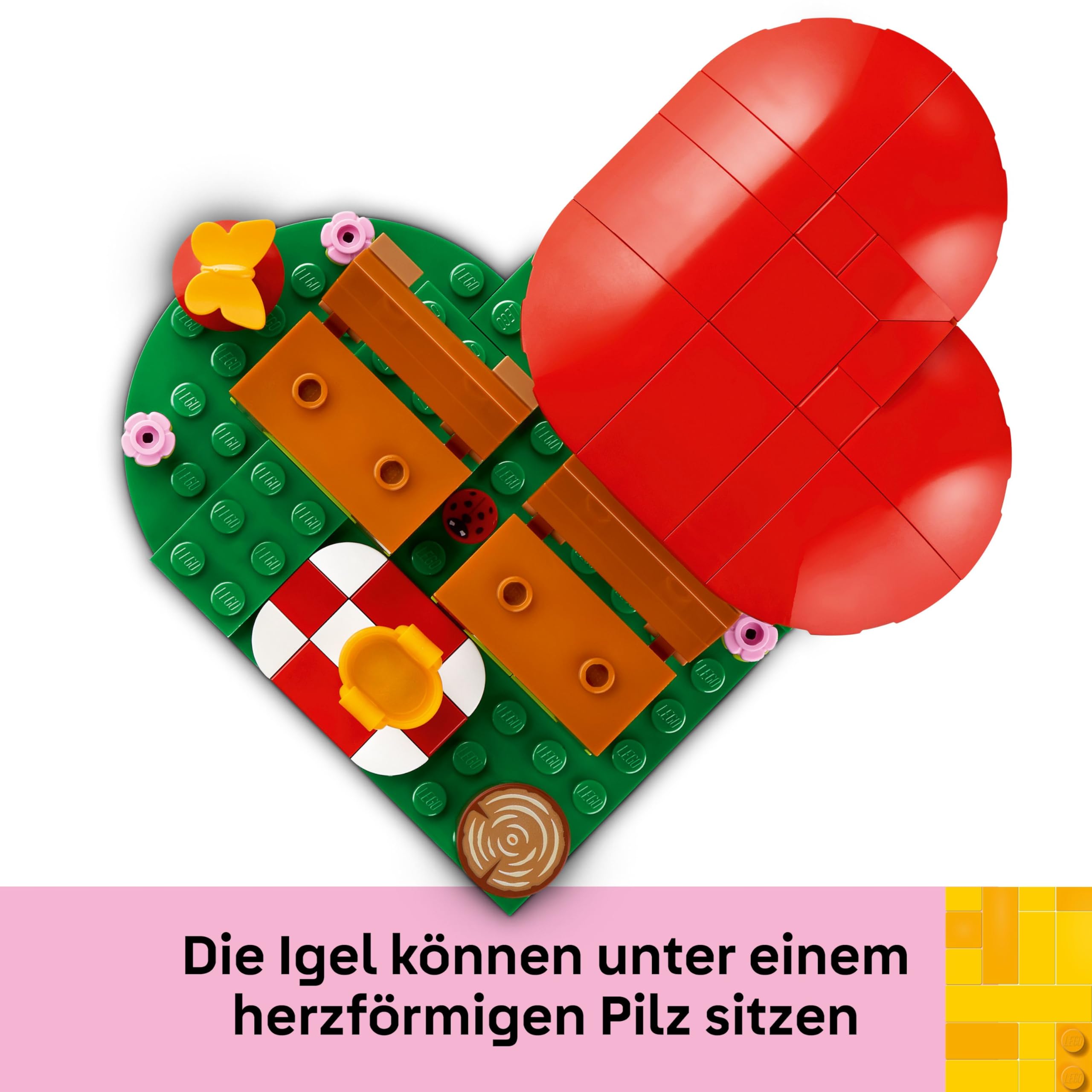 LEGO Igel und Ihr Picknick-Date, Tier-Spielset mit Pilzmodell, Bauset mit Naturkulisse für Kinder, Geschenkidee für Jungen und Mädchen ab 8 Jahren, die gern fantasievoll Spielen, Tierspielzeug 40711 3
