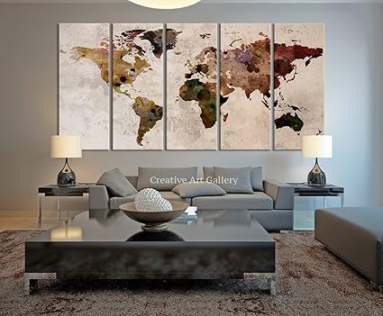 Amazon Com Funy Decor Canvas Prints Wall Art Large Vintage World
