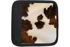 TPOAEL 2 Pack Luggage Handle Wrap Travel Tags - Set of Luggage Tags for Suitcases, Identifiers, Marker, and Handle Covers - Cruise Accessories and Travel Gifts（Brown Cowhide