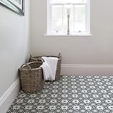 FloorPops Sevilla Peel & Stick Floor Tiles Gray 60 x 24 inches view 3