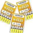 Dental Endodontic 31mm Endo H Files (3 Packs of 6) (18 Total Stainless Steel Hedstrom Files) (#20 Yellow)