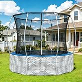 Trampoline Skirt,Suitable for 12ft and Larger Trampolines,Weather Resistant and Durable,Tool-Free Fast Installation