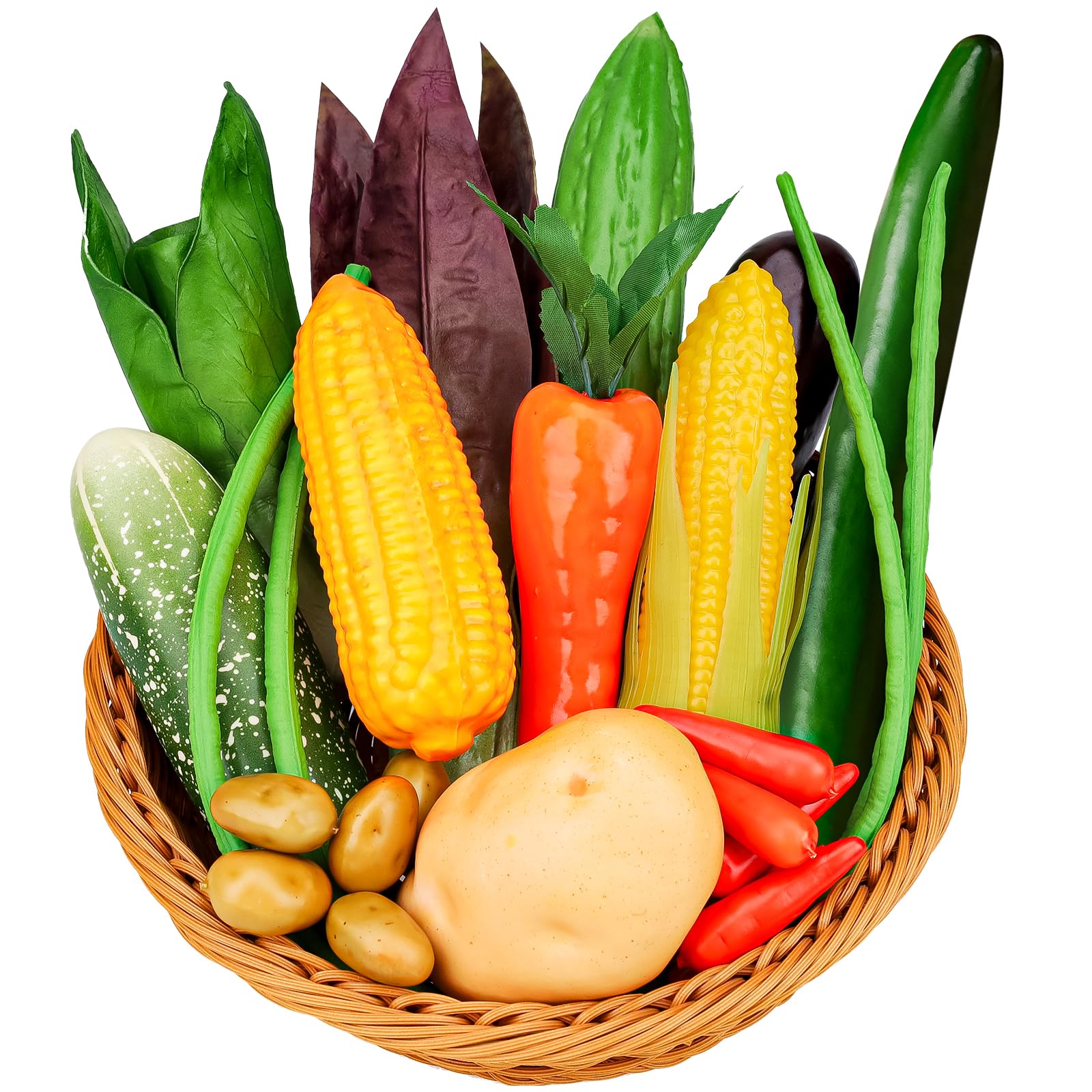 Meiwlong 22 PCS Artificial Lifelike Vegetables Fake Realistic Props Decoration Home Party Faux Simulation Photography Model Ornament Kitchen Festival