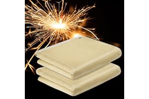 IFORY 2 Pack Welding Blanket 4x6 ft, Heavy Duty Fiberglass Heat Resistant Fabric, 1022 °F Fire Resistant Blankets, High Temp Insulation Blanket for Industrial, Smoker, Camping, Grill