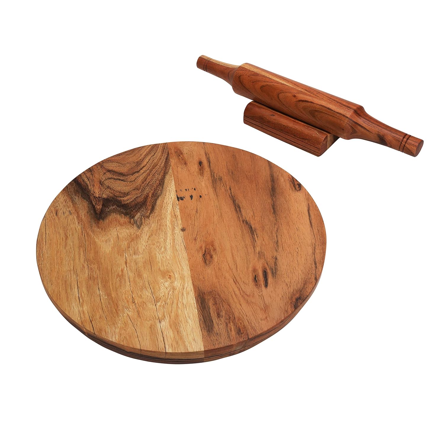 Buy YOUR SHOP Wooden Chakla Belan Traditional Rolling Pin and Rolling