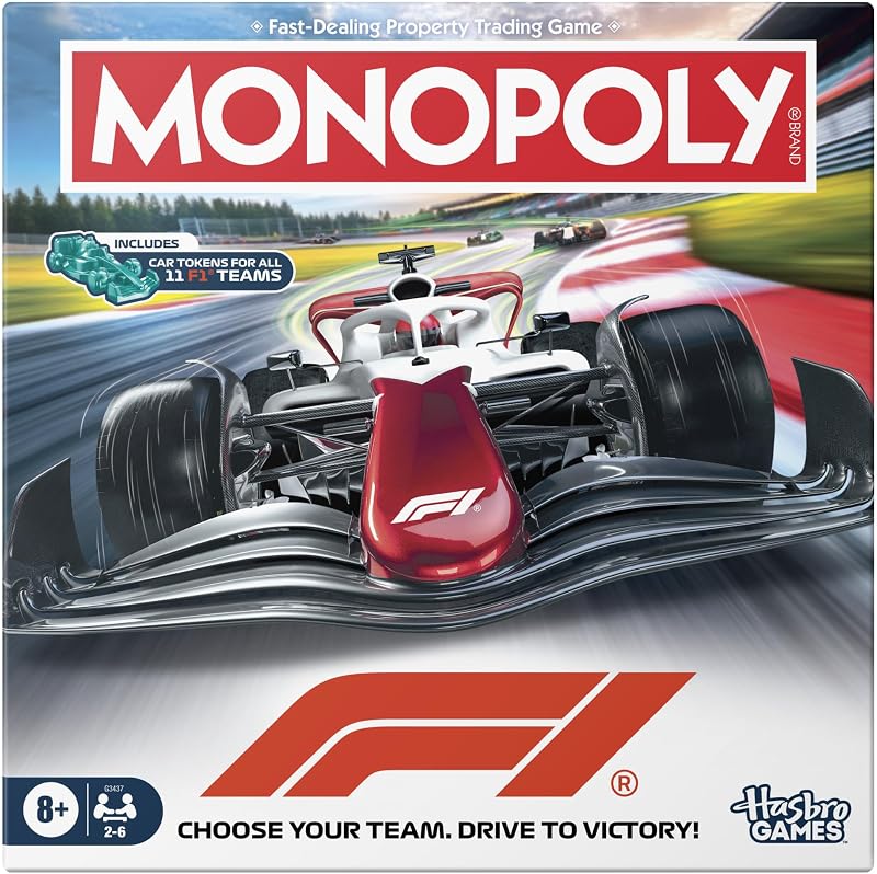 Monopoly F1 Edition Board Game Officially Licensed Formula 1 Family Game