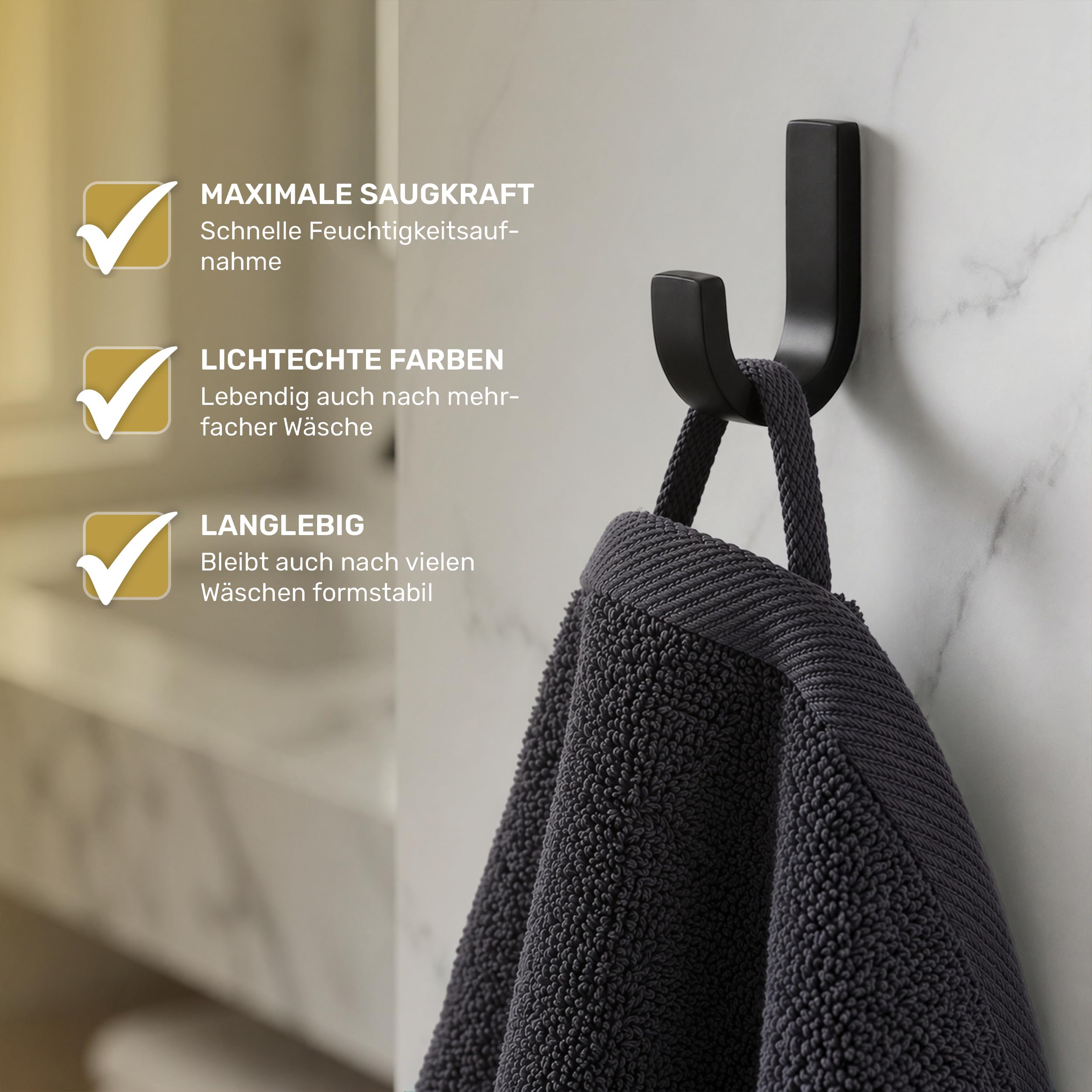 Lavea® 4er Set Handtücher 50x100 cm, Elena Frottiererie, 100% Baumwolle, Saugstark & Weich, Handtücher Set, Waschbar, Trocknergeeignet, Gäste Handtücher, Frottierhandtuch - Anthrazit 6