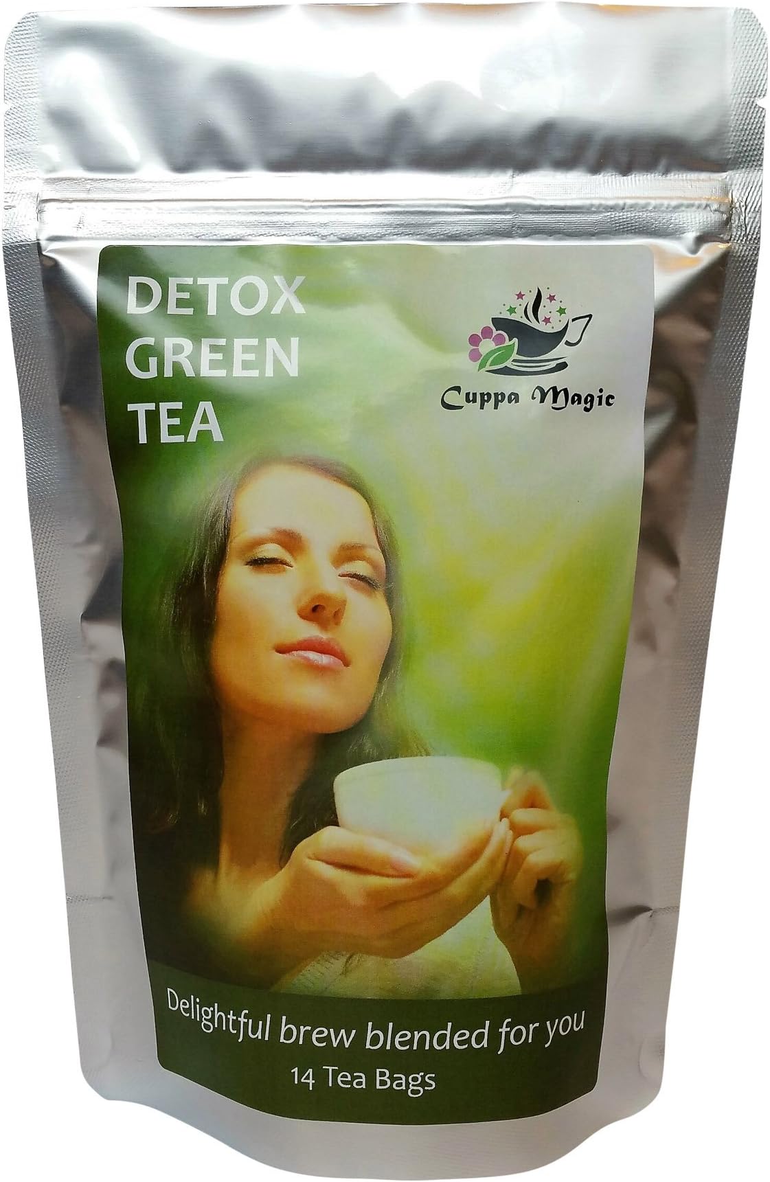 DETOX GREEN TEA – Reduce Bloating - Stomach Pain – Acid Reflux – Impressive Gentle Green Tea Detox Cleanse –100% Organic – 14 Day