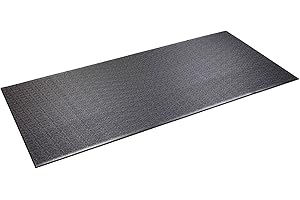 SuperMats Heavy Duty Equipment Mat 11GS Made in U.S.A. for Large Treadmills Ellipticals Rowers Rowing Machines Recumbent Bikes and Exercise Equipment (3-Feet x 6.5-Feet) (36 in x 78 in) (91.44 cm x 198.12 cm) , Black