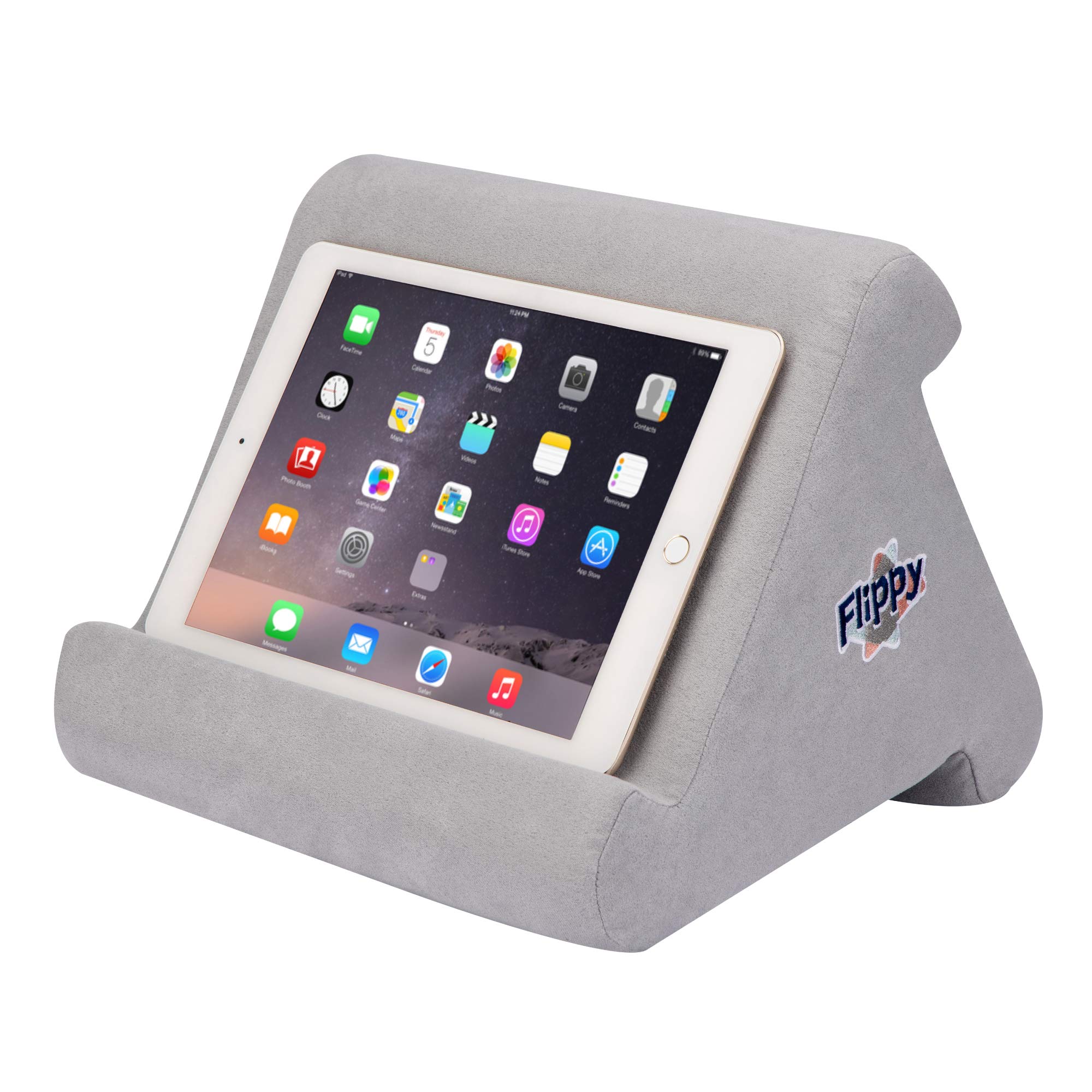 Buy Flippy Tablet Pillow Stand and iPad Holder for Lap, Desk and Bed,  Multi-Angle with Storage, Compatible with Kindle, Fire, iPad Pro 12.9,  10.9, 10.2, Air and Mini, Samsung Galaxy, iPhone 13