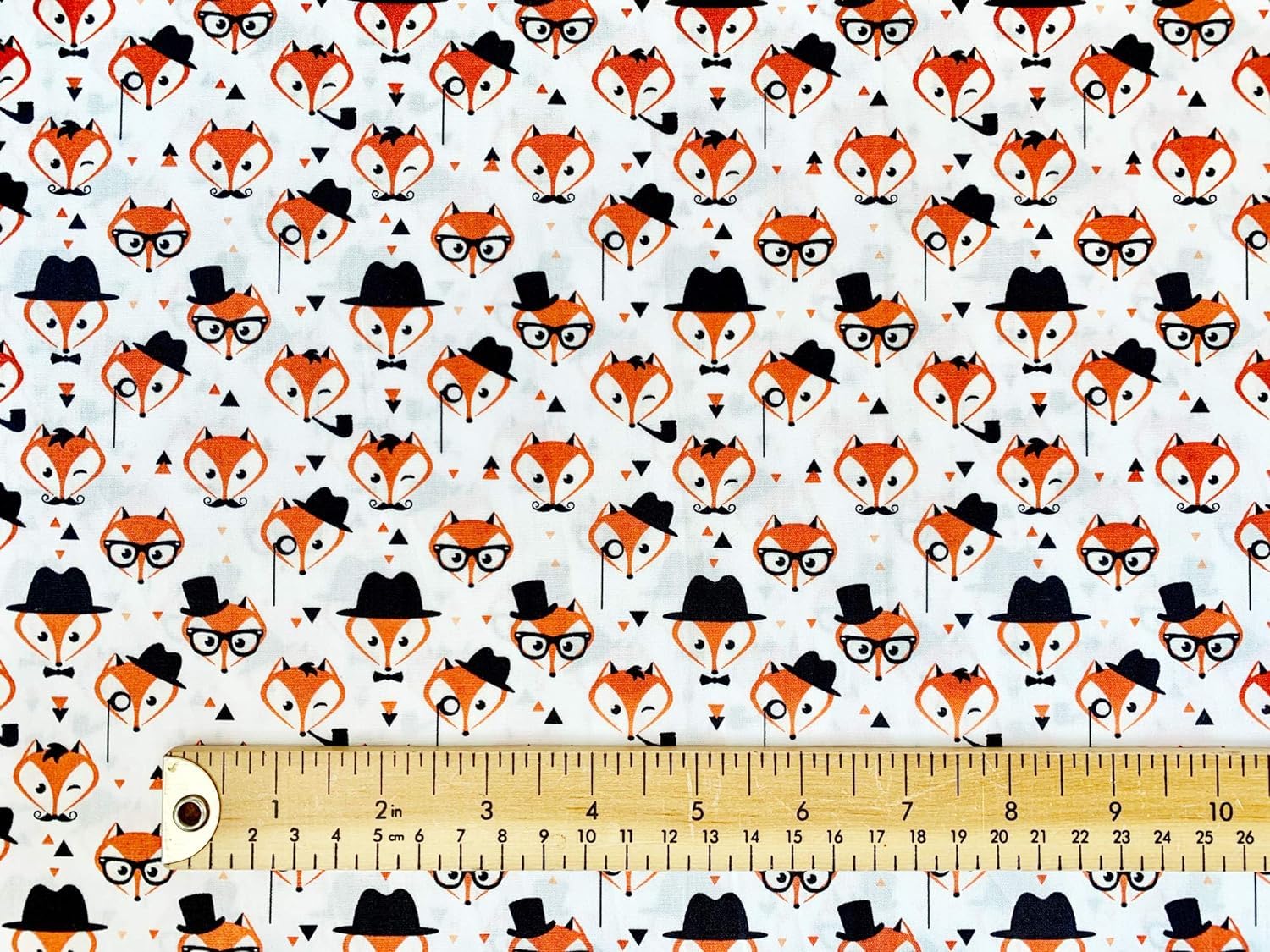 Oddies 100% Cotton Poplin Fabric - Fabulous Fox Print - Craft Fabric Material by the Metre (CP0715IVO)