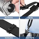 KTUEOV Camera Strap Quick Release Shoulder Padded Nylon Adjustable w/ Safety view 6
