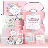 Birthday Gifts for Women, Thinking of You Gift Basket, Get Well Gifts for Women, Unique Self Care Package Relaxing Spa Gift Set, Mothers Day Gift Box for Mom Her Best Friend Wife Sister, Pink