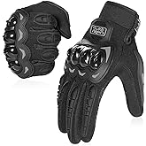 COFIT Motorcycle Gloves for Men and Women, Full Finger Touchscreen Motorbike Gloves for BMX ATV MTB Riding, Road Racing, Cycling, Climbing, Motocross - Black M