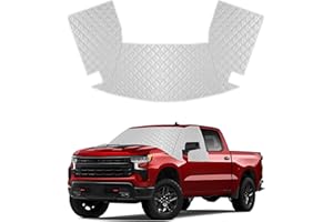 Pigenius Windshield Snow Cover for 2019-2024 Chevrolet Silverado/GMC Sierra 1500 2500HD 3500HD Standard Cab. Provides Snow Ice Protection for Front and Side Windows