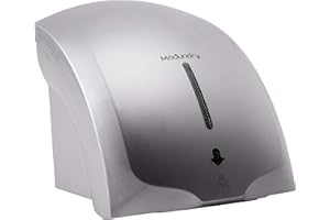 Modundry Wall Mounted Hand Dryer, Easy to Install for Lavatory Bathroom.Low Noise 50dB,Intelligence Sensing System Hand Dryer Commercial,Powerful 1800W with Timing Progress Light (Sliver)