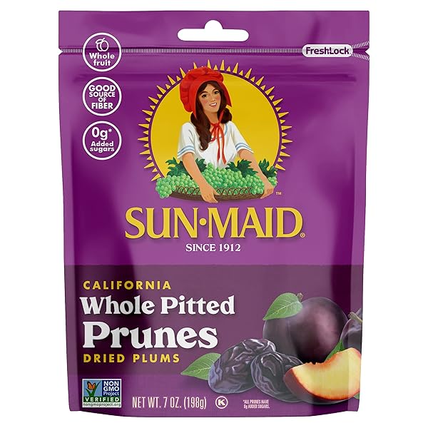 SUN-MAID PITTED PRUNES, NON-GMO, 100% FRUIT, NO SUGAR...