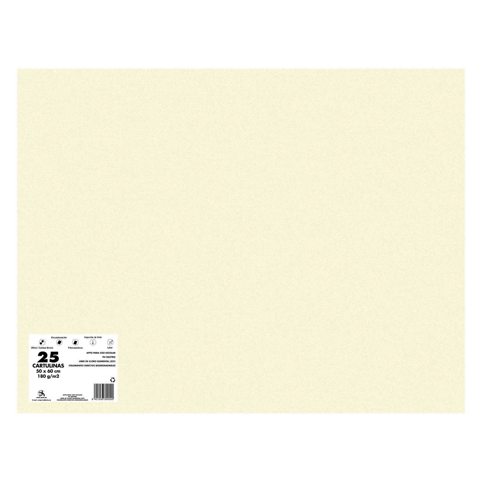 Dohe – Pack of 25 Cards, 50 x 65 mm Cream