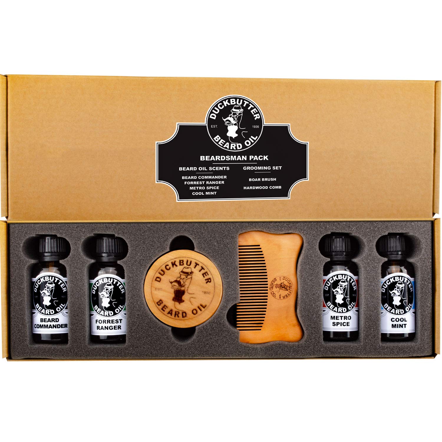 DUCKBUTTER Duck Butter Beard Oil Beardsman Pack – 4 Scents...