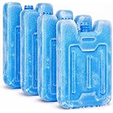 Bodaon 4 Pack Reusable Ice Packs for Lunch Box and Cooler Bag, Long Cold | Long-lasting reusable ice packs keep lunch boxes and cooler bags cold; slim blue ice blocks fit kids and adult lunch bags
