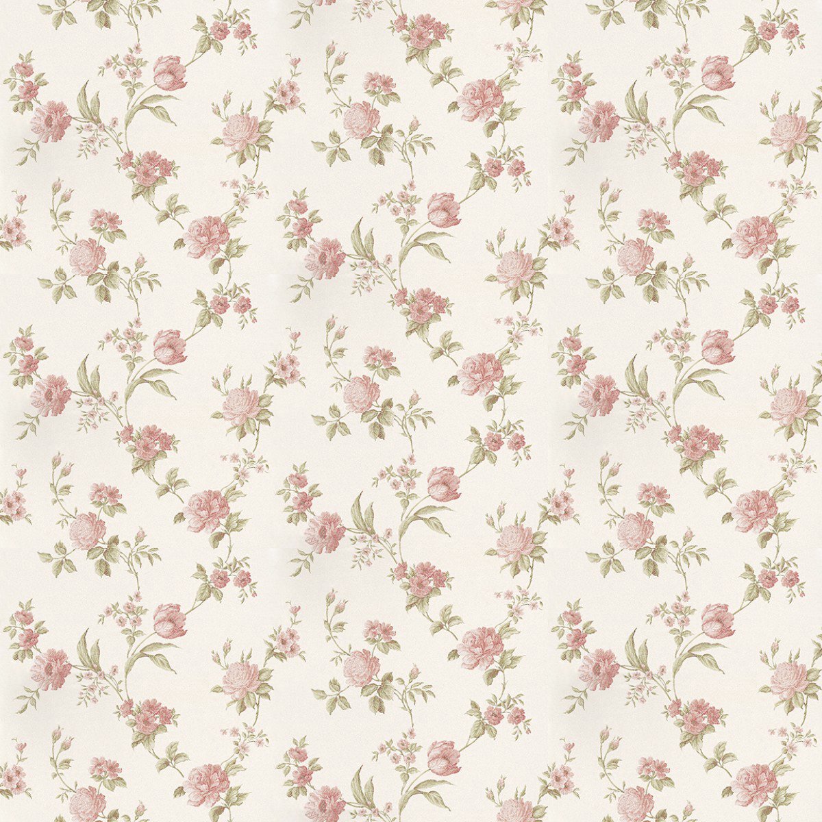 MyTinyWorld Pack of 5 Dolls House Mixed Pink Flowers On Pale White Wallpaper Sheets