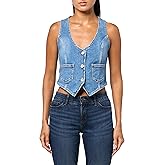 HUGO womens Scoop Neck Denim Vest