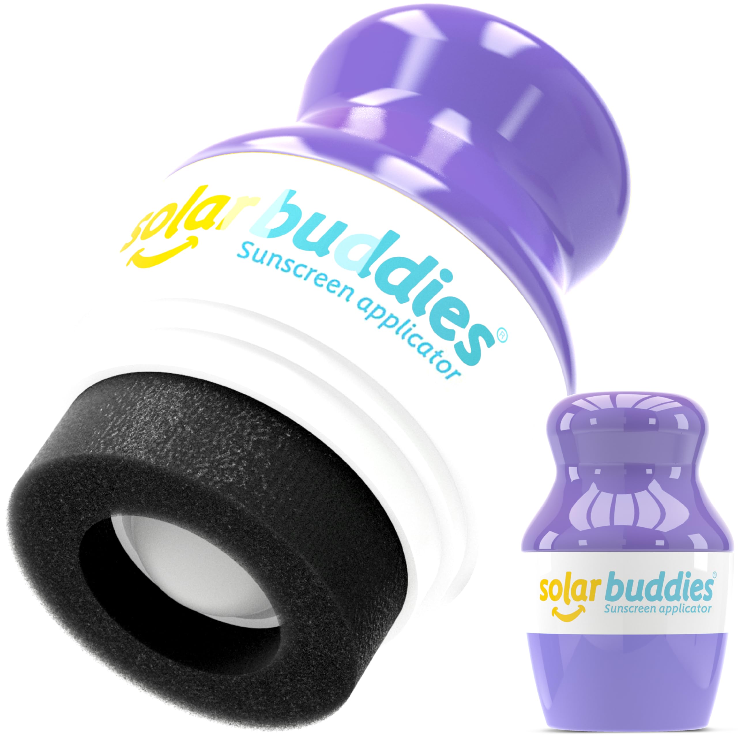 Photo 1 of **DIRTY** Solar Buddies Sunscreen Applicator - Single Purple - Refillable Roll on Sponge Sunscreen, Suncream & Lotion Applicator For Kids, Adults & Families - Holds 3.4fl oz, Perfect Size for Travel