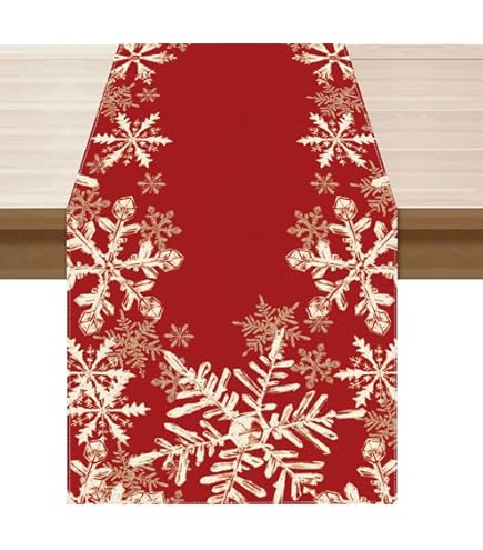 Camino De Mesa, Diseño De Copo De Nieve De Navidad Con Textura Gris