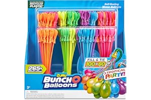 ZURU - BUNCH O BALLOONS - Tropical Party pack of 8 clusters - 265 water bombs - Outdoor play - Water game - 56481