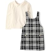 The Children's Place Baby Girl's and Toddler Long Sleeve Top and Skirtall Dress Set