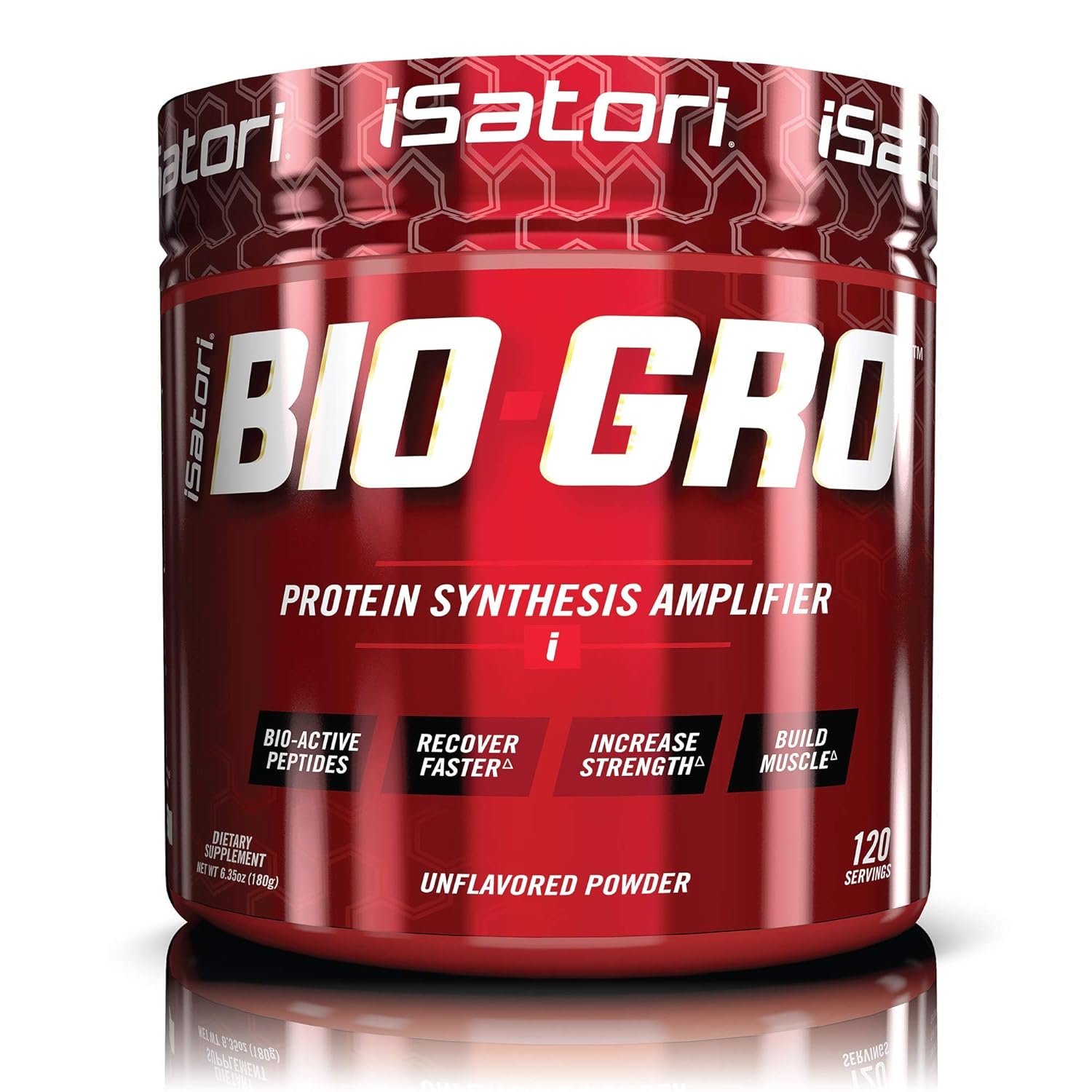 iSatori Bio-GRO Protein Synthesis Amplifier - Designed to Build Lean Muscle, Speed Recovery and Increase Strength - Bio-Active Proline-Rich Peptides - Dietary Supplement - Unflavored - 120 Servings