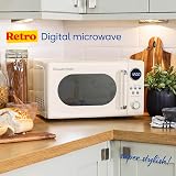 Russell Hobbs Retro 20L Cream Microwave 800W 8 Auto Cook Settings view 3