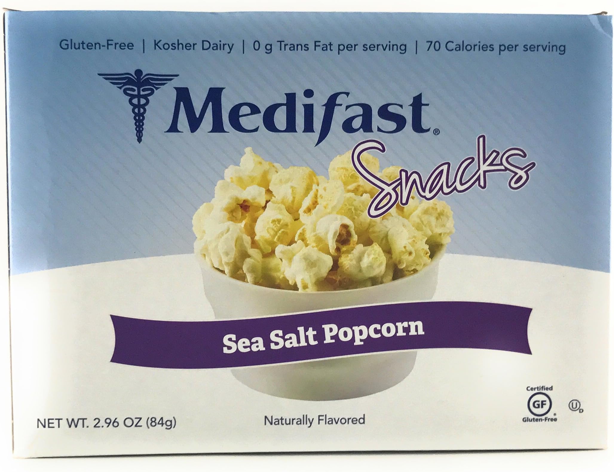 Medifast Snacks Sea Salt Popcorn (1 Box/7 Servings)