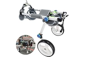 HobeyHove Dog Wheelchair for Back Legs,Assist Small Pets with Paralyzed Hind Limbs to Recover Their Mobility 2 Colour 5-Size (S White)