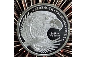 GENERIC 1 Troy Oz. Silver Eagle Round| Commemorative Piece Made from .999 Fine Silver Made in USA +Includes Free Protective Capsule