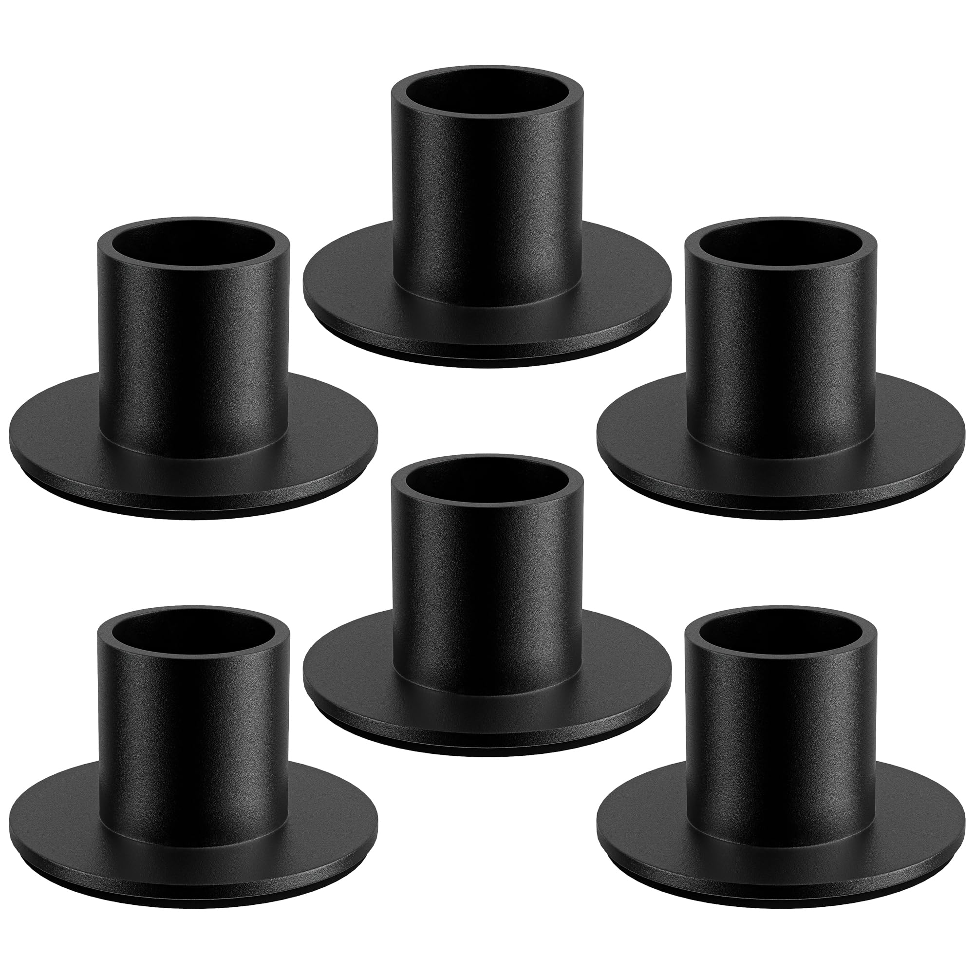 Photo 1 of Apsvwys 6 Pcs Black Candle Holder - Elegant Taper Candle Holders, Classic Candlestick Holders for Table Centerpiece, Festive Christmas Mantel Display or Sophisticated Home Decor.
