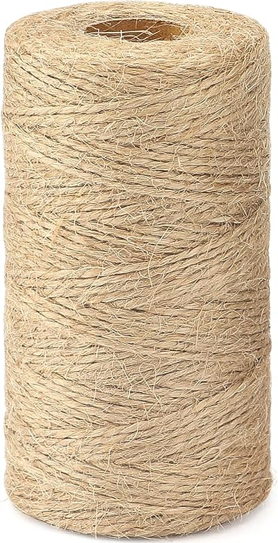 G2PLUS Jute String Twine 1.5mm 100m Natural Garden Rope 2 Ply for DIY Craft