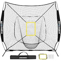 Filet D’entraînement Baseball/softball 7x7 Ft – 2 Zones De Frappe + Tee-shirt + Sac – Neuf