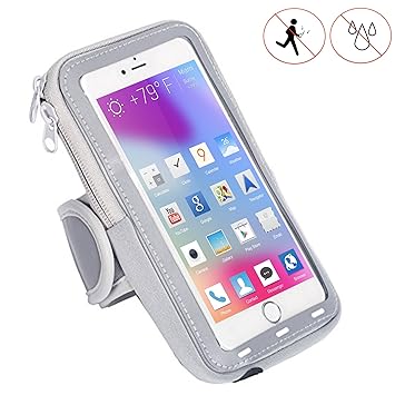 Handy Schutzhülle Tasche | für HAIER L53 | Sport armband zum Laufen, Joggen, Radfahren | SPO-2 Grau