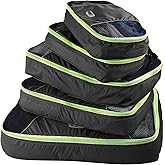 GOX Ultra Light 5 piece Packing Cubes Travel Luggage Organizer 1 Large 2 Medium 2 Small