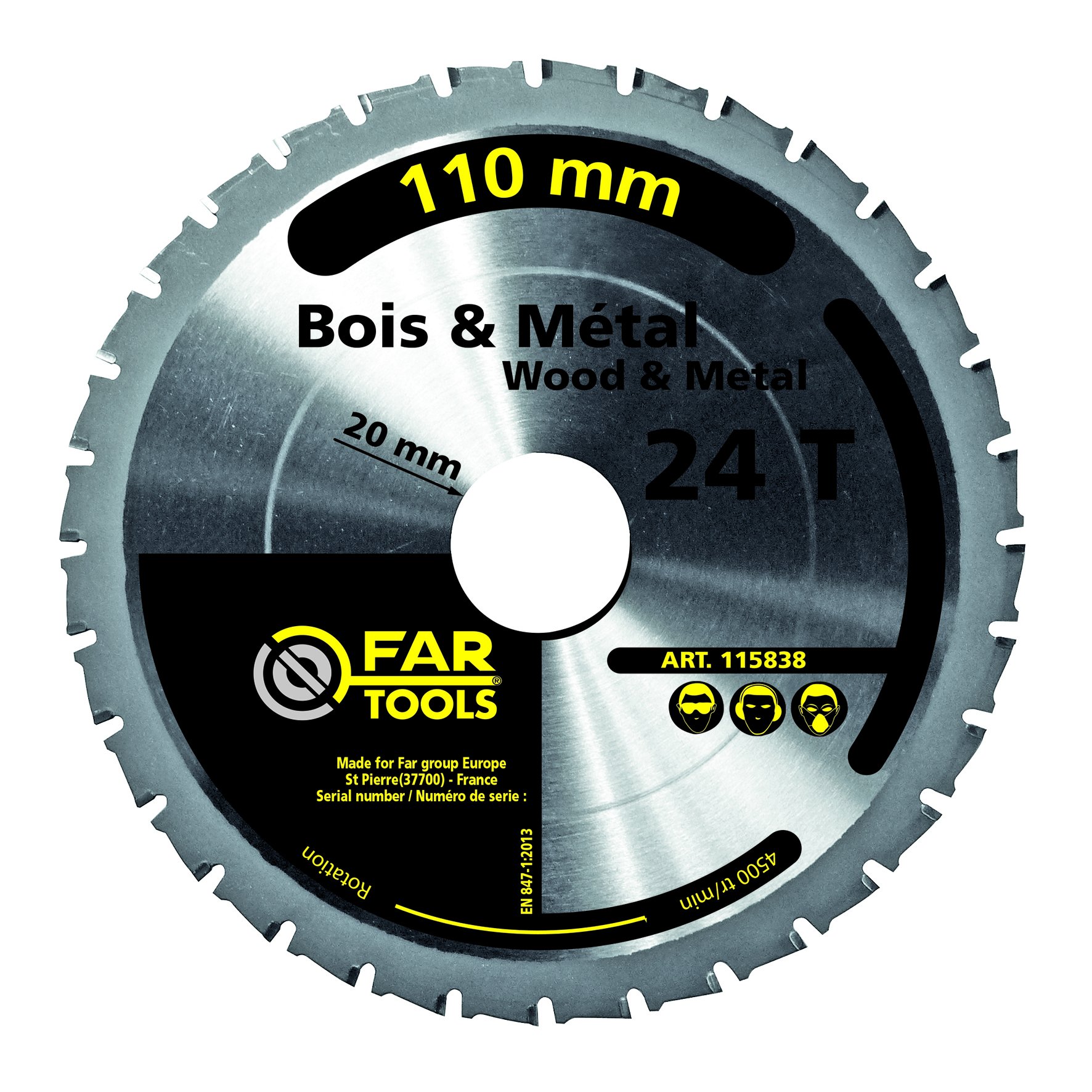 Fartools 115838 Circular Saw Blade 110 mm
