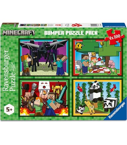 Amazon.com: Ravensburger Storage Box Minecraft Jigsaw Puzzle for