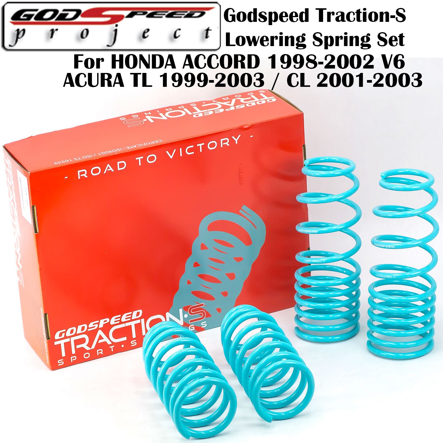 Amazon.com: GODSPEED TRACTION-S LOWERING SPRINGS SET KITS FOR HONDA ACCORD  1998-2002 V6 ONLY / ACURA TL 1999-2003 / CL 2001-2003 gsp project:  Automotive