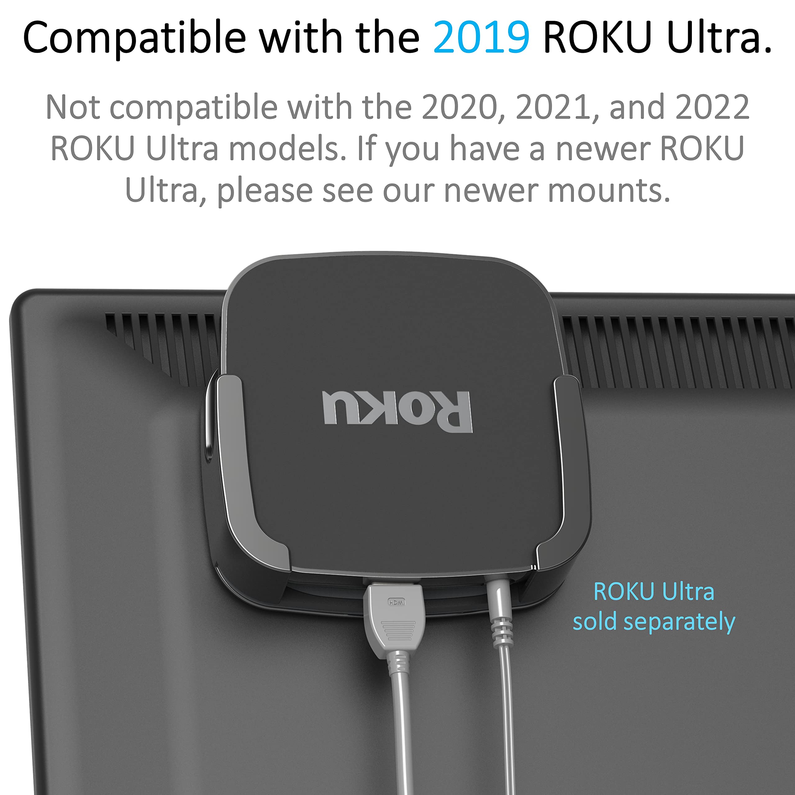 TotalMount Roku Ultra Mounting System (Not Compatible With Roku Ultra Models Purchased After September 2020)